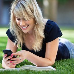 student on the phone