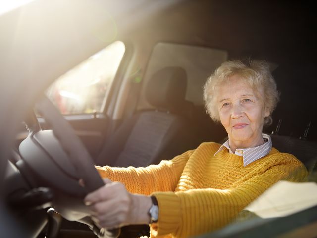 woman driving after eye surgery
