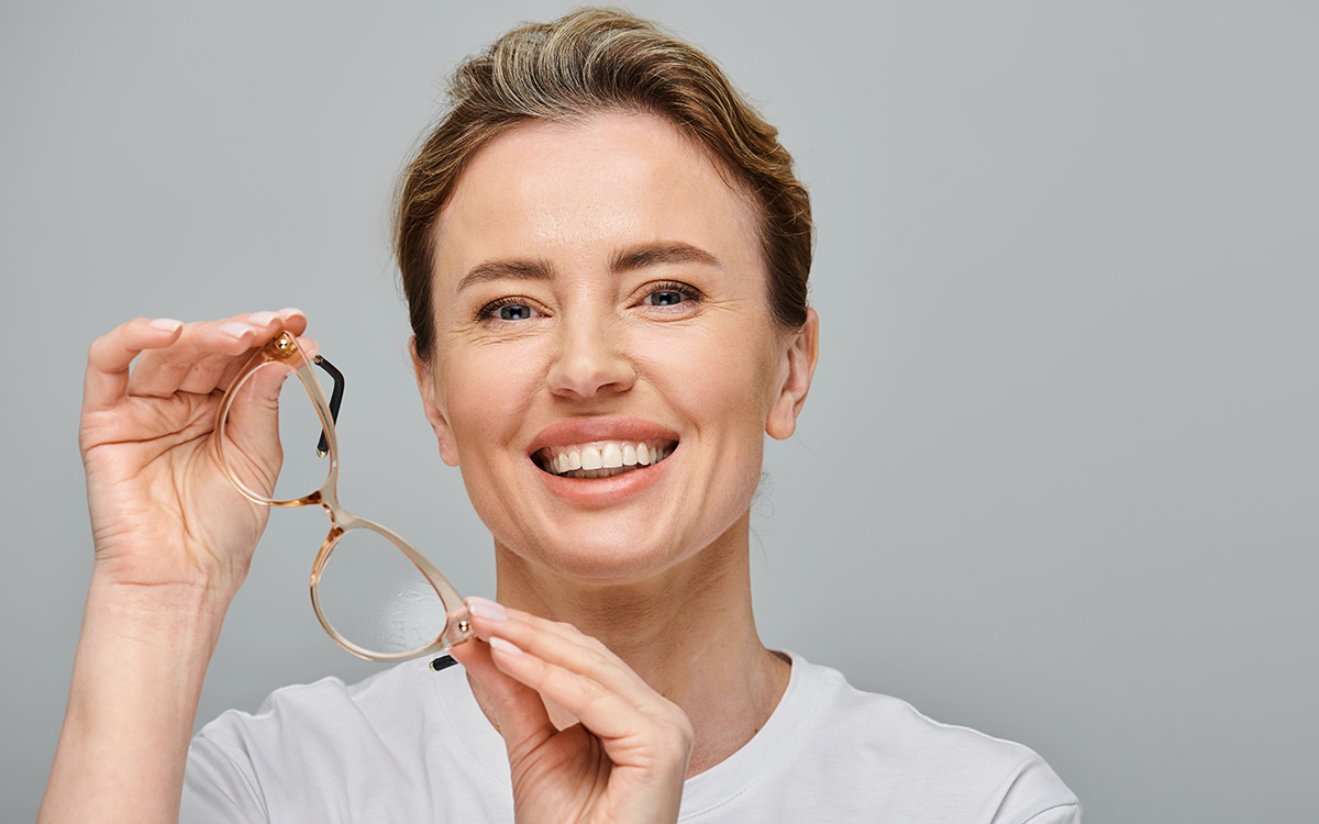 woman smiling