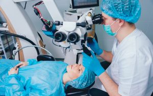 patient before LASIK eye surgery