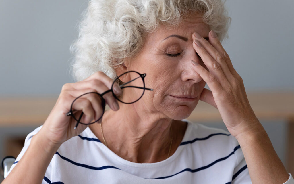 woman with vision loss