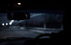 driving at night with blurry vision