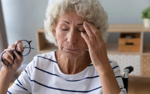 senior woman with eye problems